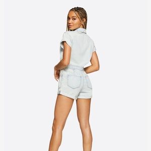 Brand New 1x Jessica Simpson Denim Jean Romper